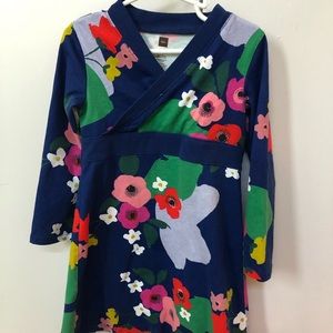 Tea Collection - Blue dress w/colorful flowers